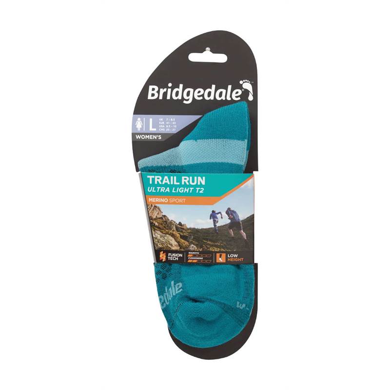 Bridgedale Womens Trail Run Ultralight T2 Merino Sport Low Socks-4