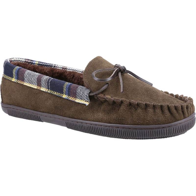 Cotswold Mens Tresham Slip On Moccasin Slippers-1