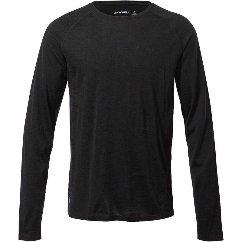 Craghoppers Mens Merino Crew Neck II LS Baselayer Top-1