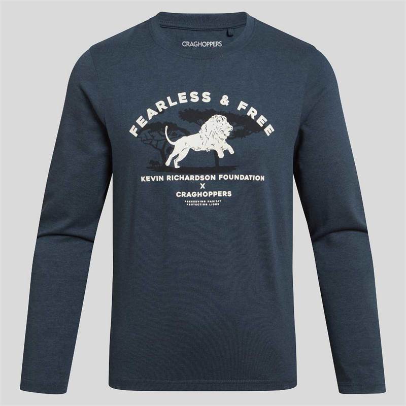 Craghoppers Unisex Kids NosiLife Cruz Long Sleeved T-Shirt.-2