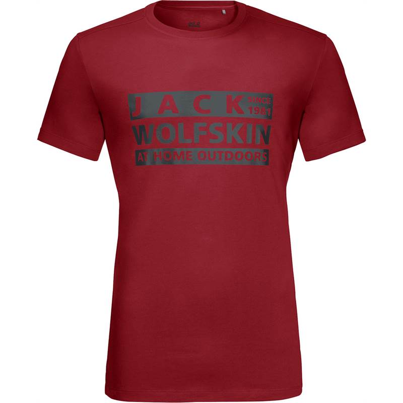 Jack Wolfskin Mens Brand SS T-Shirt-1