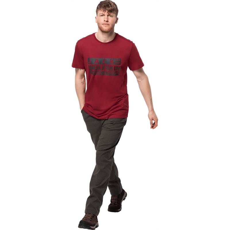 Jack Wolfskin Mens Brand SS T-Shirt-2