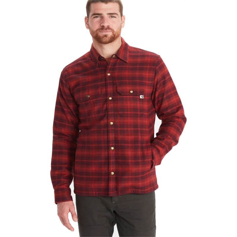 Marmot Mens Ridgefield Heavyweight Sherpa Lined Flannel Jacket-1
