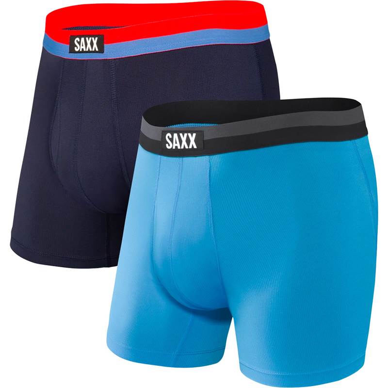 SAXX Mens Sport Mesh Fly Boxer Briefs - 2 Pack E-Outdoor