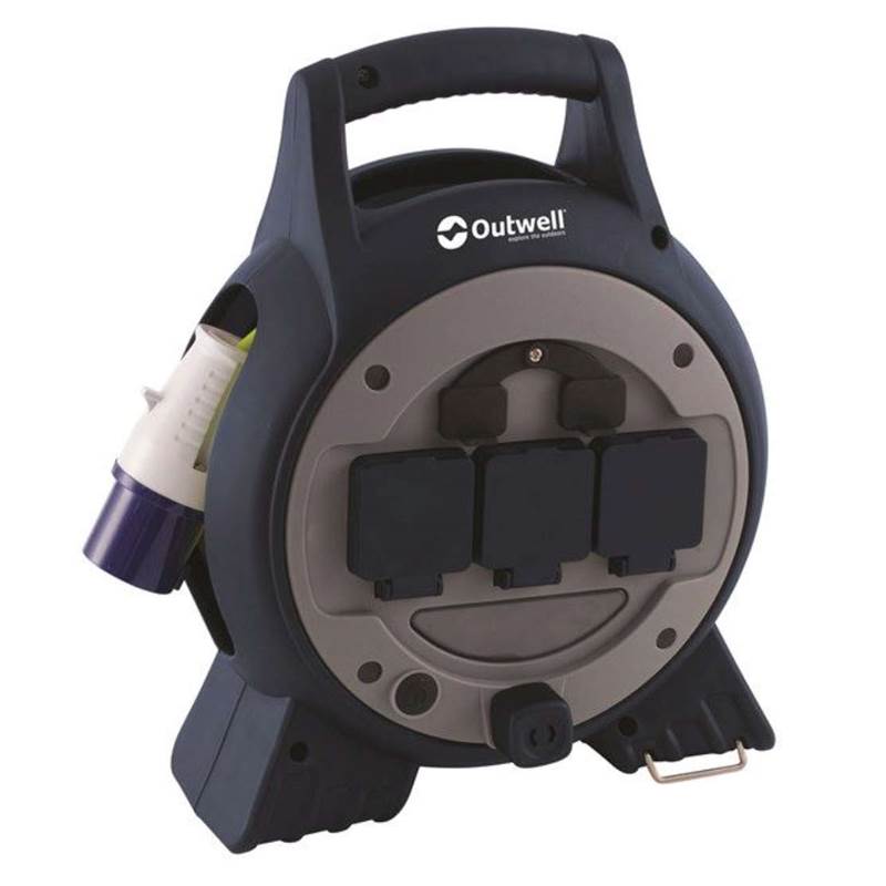 Outwell Mensa 15m Mains 3-Way Roller Kit with USB Ports and Light-1