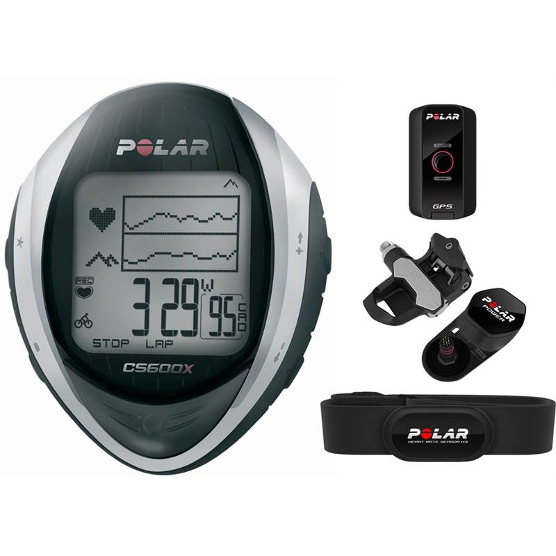 Polar CS600X GPS HRM Cycling Monitor with Keo Power Pedals-1