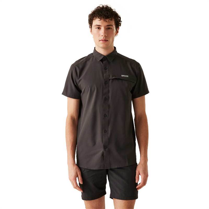 Regatta Mens Travel Packaway Short Sleeve Shirt-4