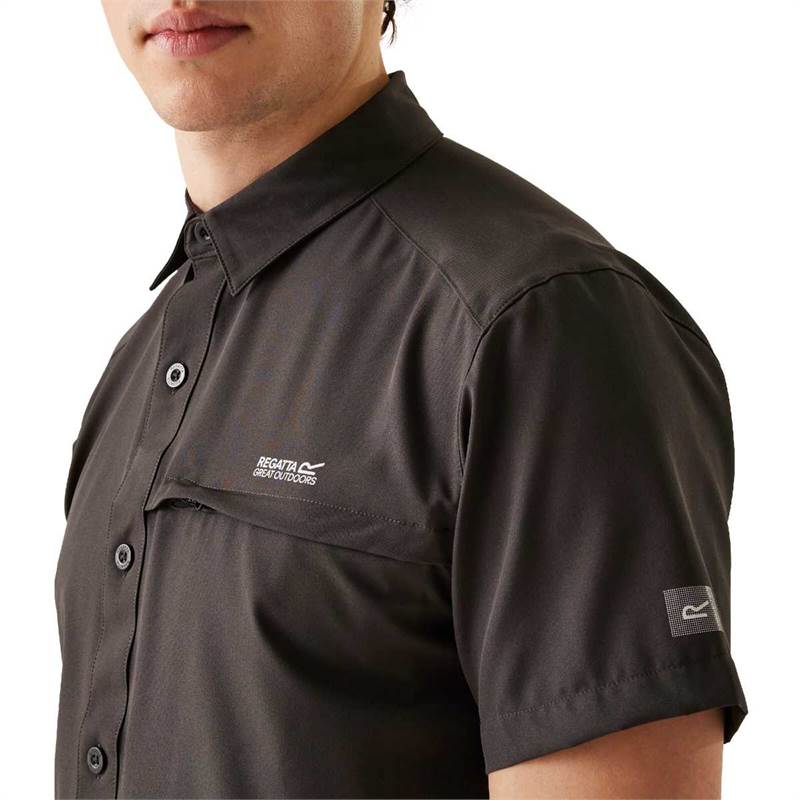 Regatta Mens Travel Packaway Short Sleeve Shirt-5
