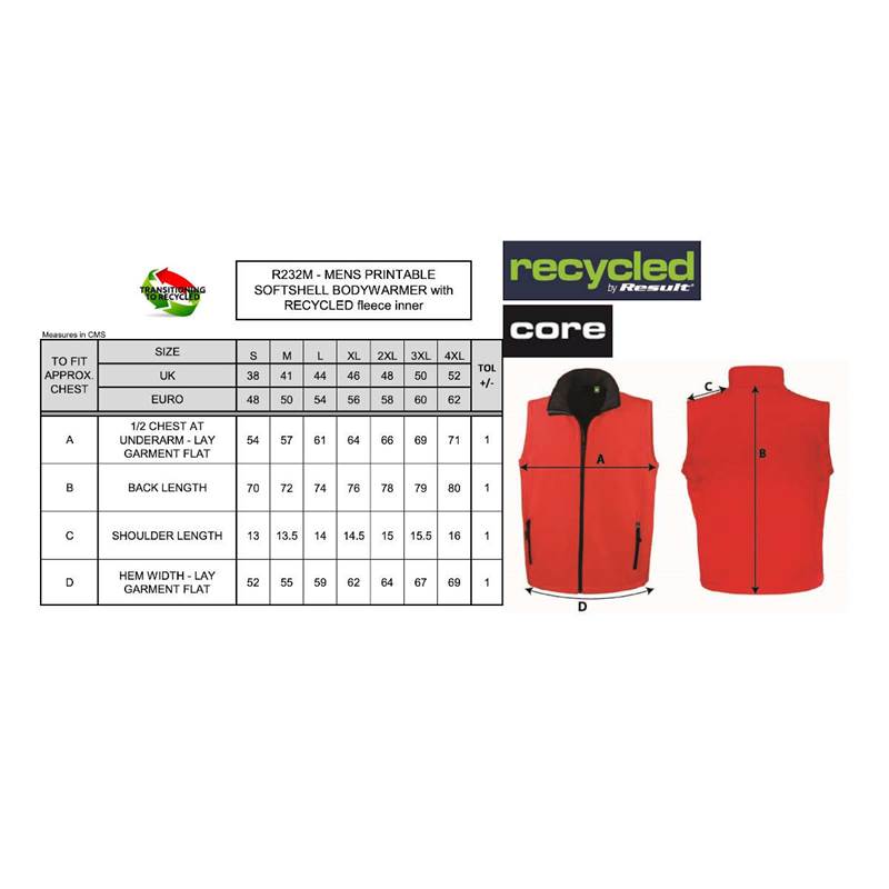Result Mens Printable Softshell Bodywarmer R232M-5