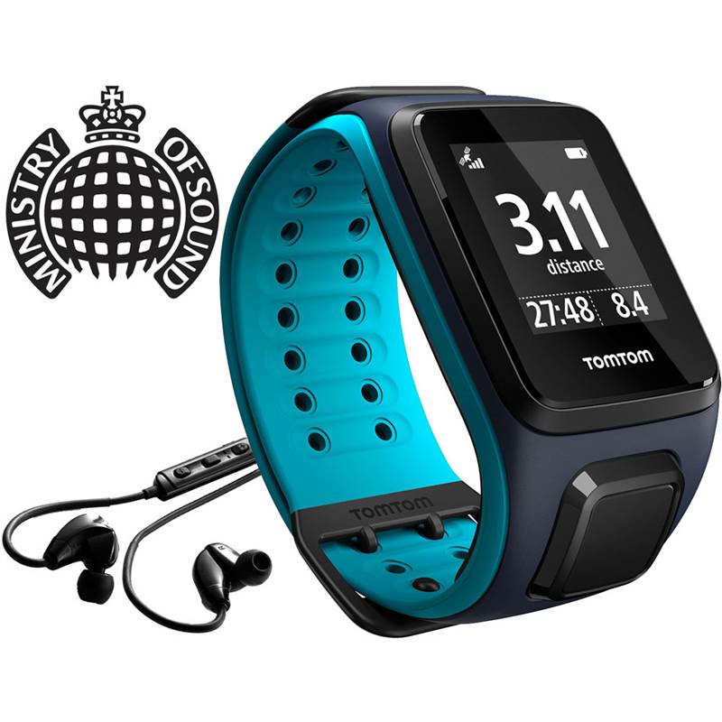 TomTom Runner 2 Music GPS Watch with Bluetooth Headphones - Large Strap-1