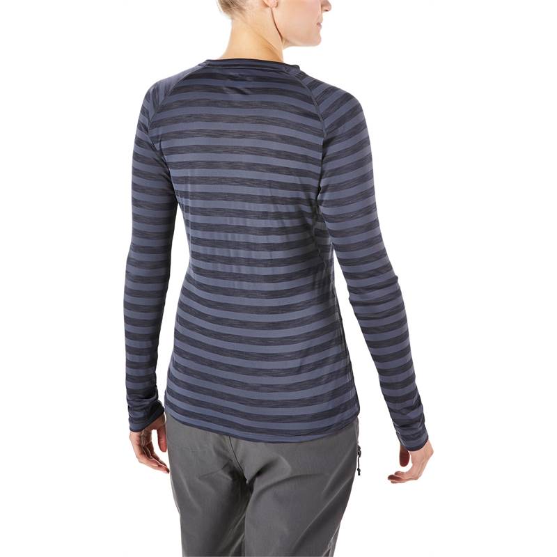 Berghaus Tech Tee Stripe Womens Long Sleeve Crew Neck Baselayer Top-2