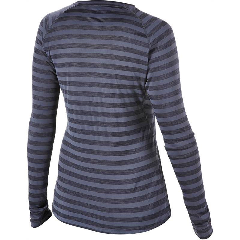 Berghaus Tech Tee Stripe Womens Long Sleeve Crew Neck Baselayer Top-4