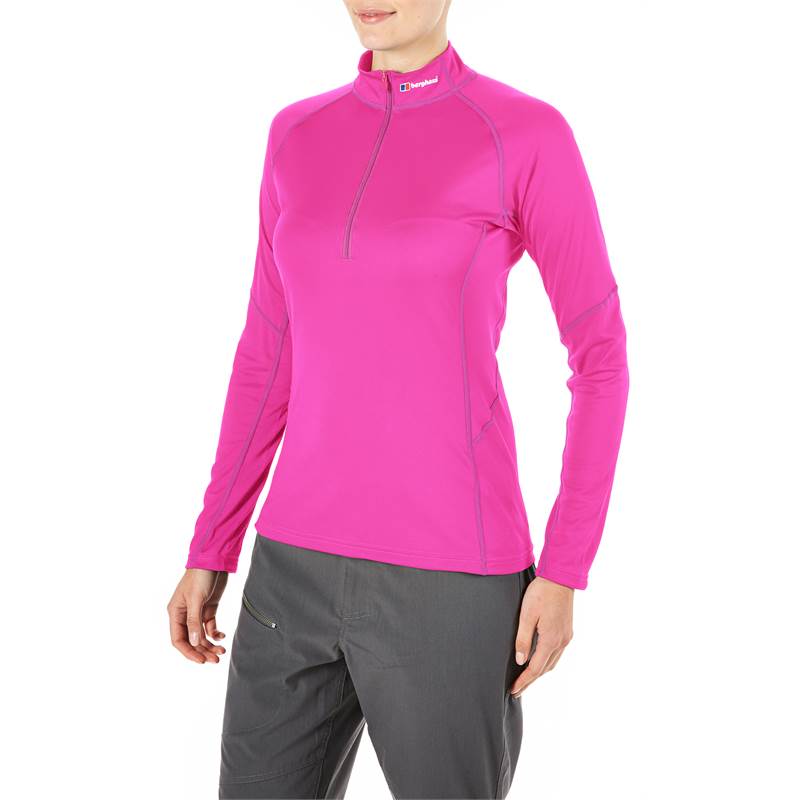 Berghaus Tech Tee II Womens LS Zip Neck Baselayer Top-2