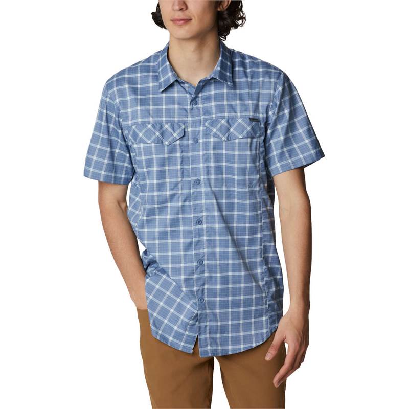 Columbia Mens Silver Ridge Lite Plaid Short Sleeve Shirt-1