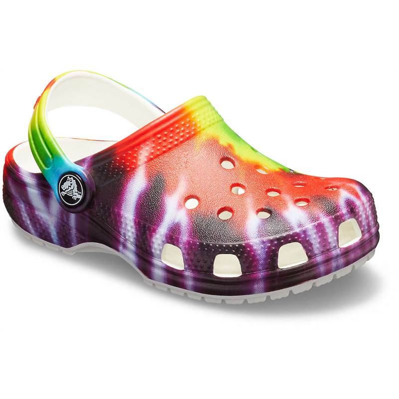 Crocs Kids Classic Tie Dye Graphic Clogs-1