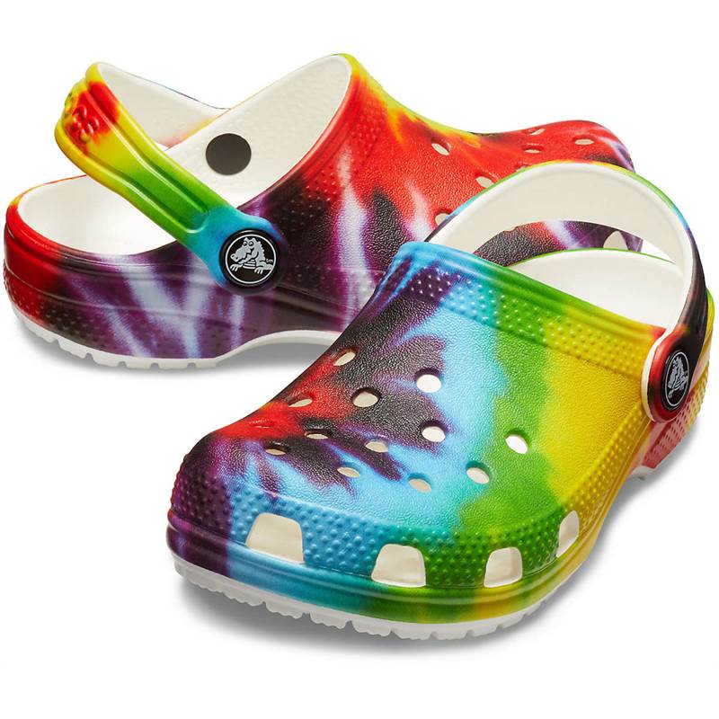 Crocs Kids Classic Tie Dye Graphic Clogs-2