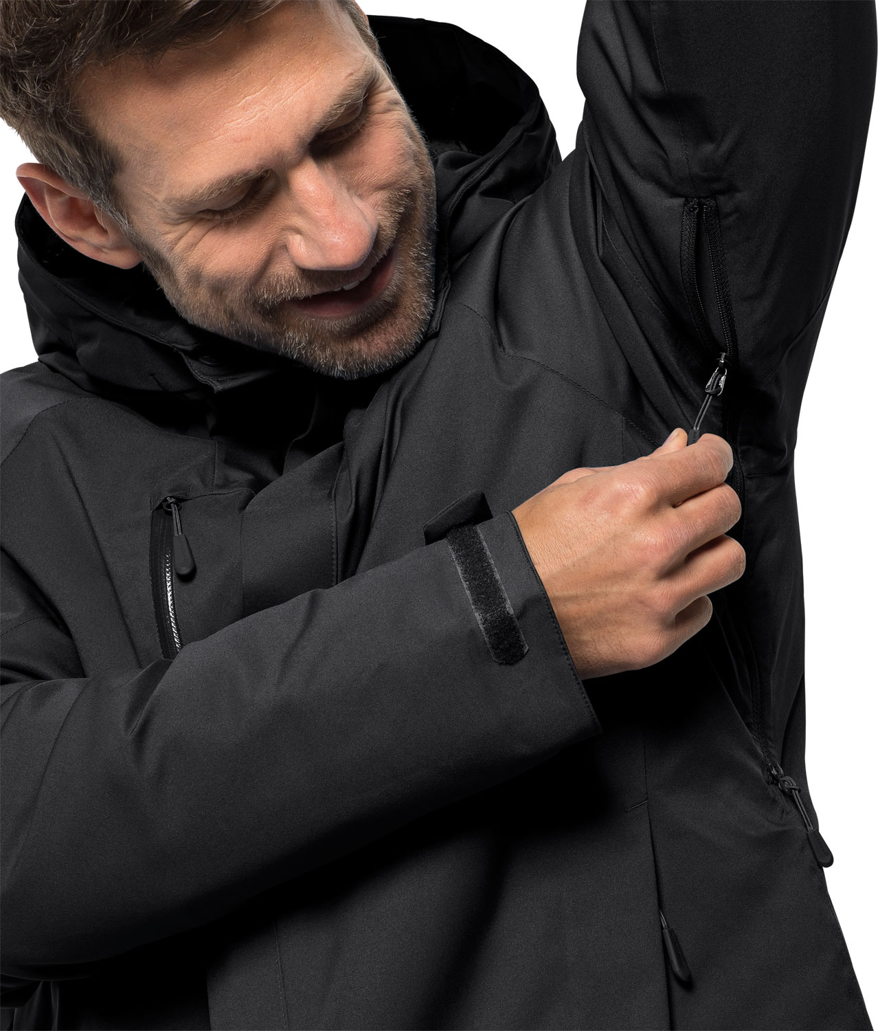 Jack wolfskin black troposphere jacket sale