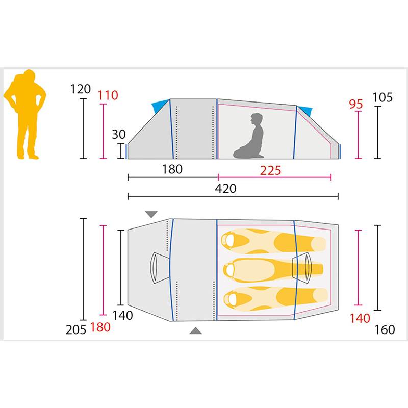 Jack Wolfskin Unisex Lighthouse III RT Tunnel Tent-3