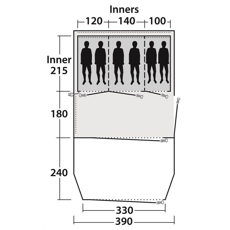 Outwell Chatham 6A 6 Person Air Tent-3
