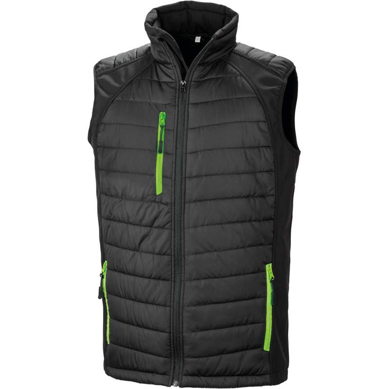 Result Black Compass Padded Softshell Gilet R238X-4
