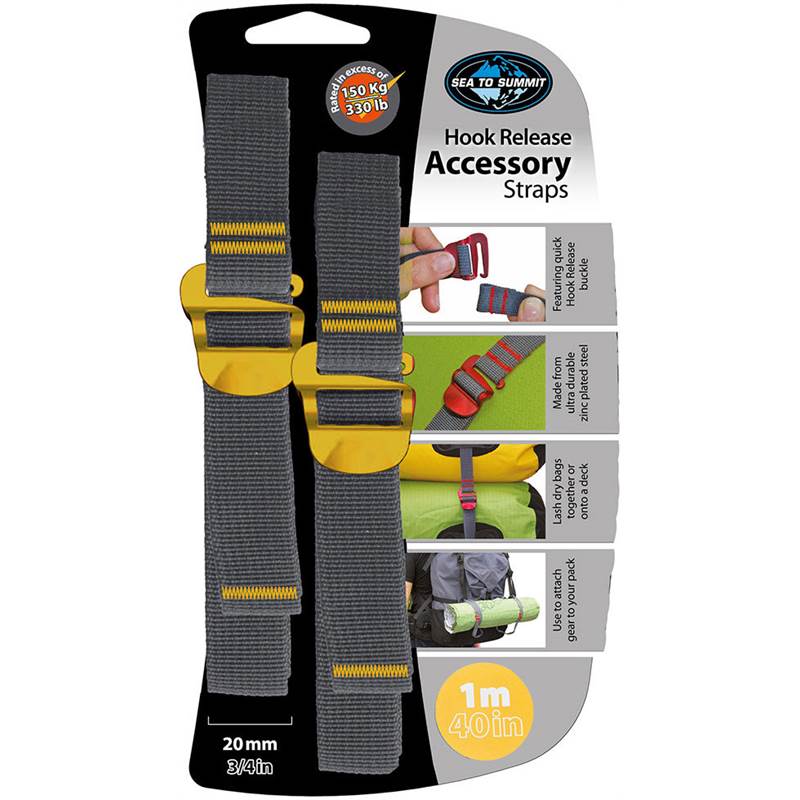 Sea to Summit 20mm Tie Down Strap with Hook Buckle - 1m-2