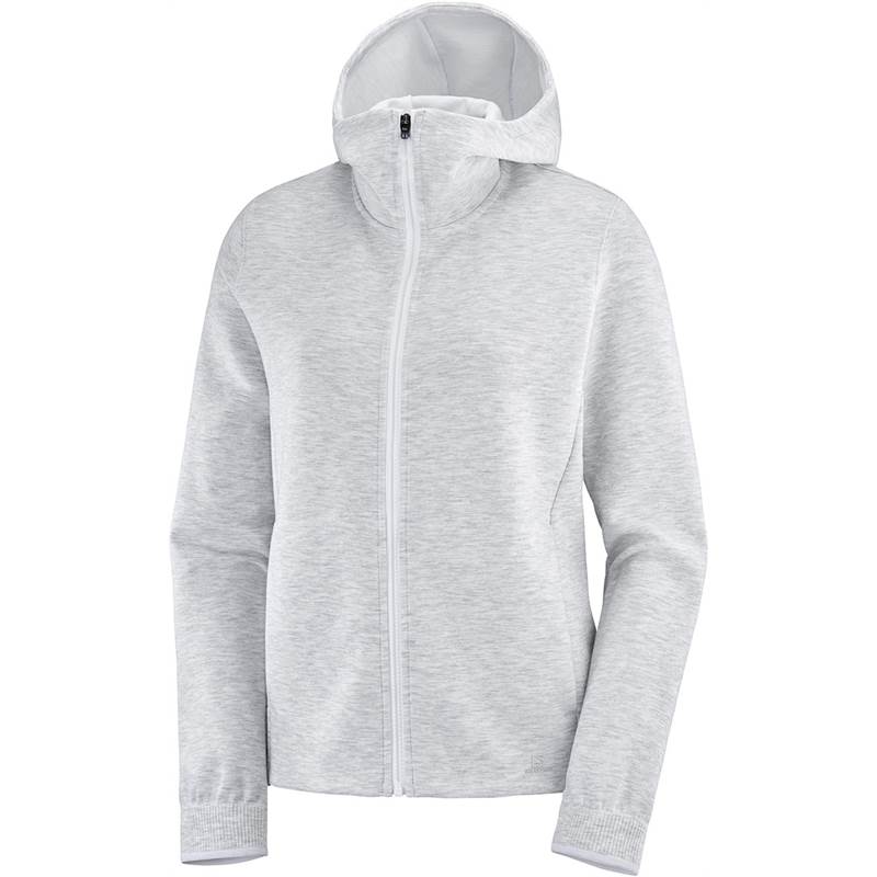 Salomon Women Comet Midlayer Full Zip Hooded Jacket-1