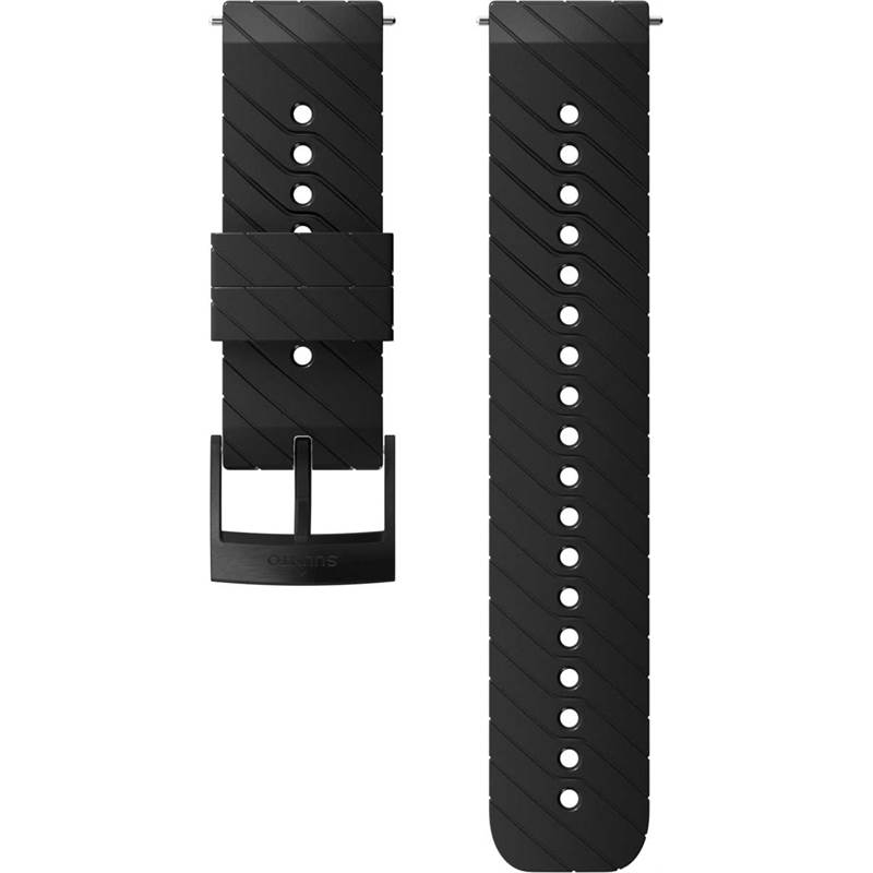 Suunto 24mm Athletic 3 Silicone Strap Black Steel M-1