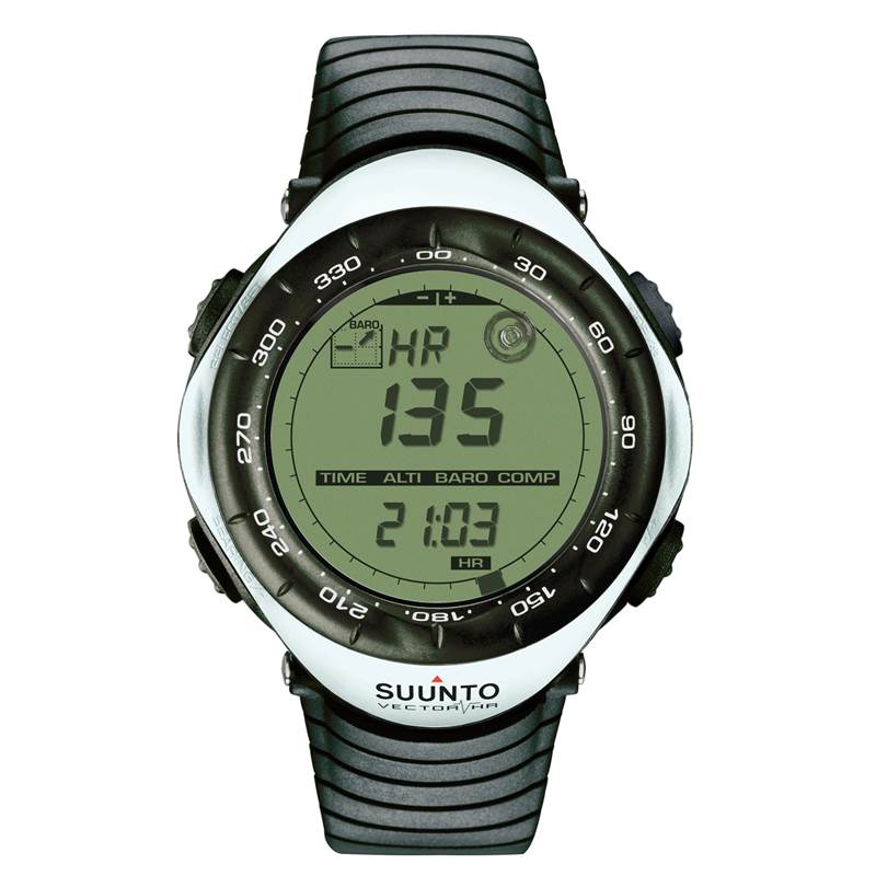 Suunto Vector HR Heart Rate Monitor Watch - Black Negative Face-3