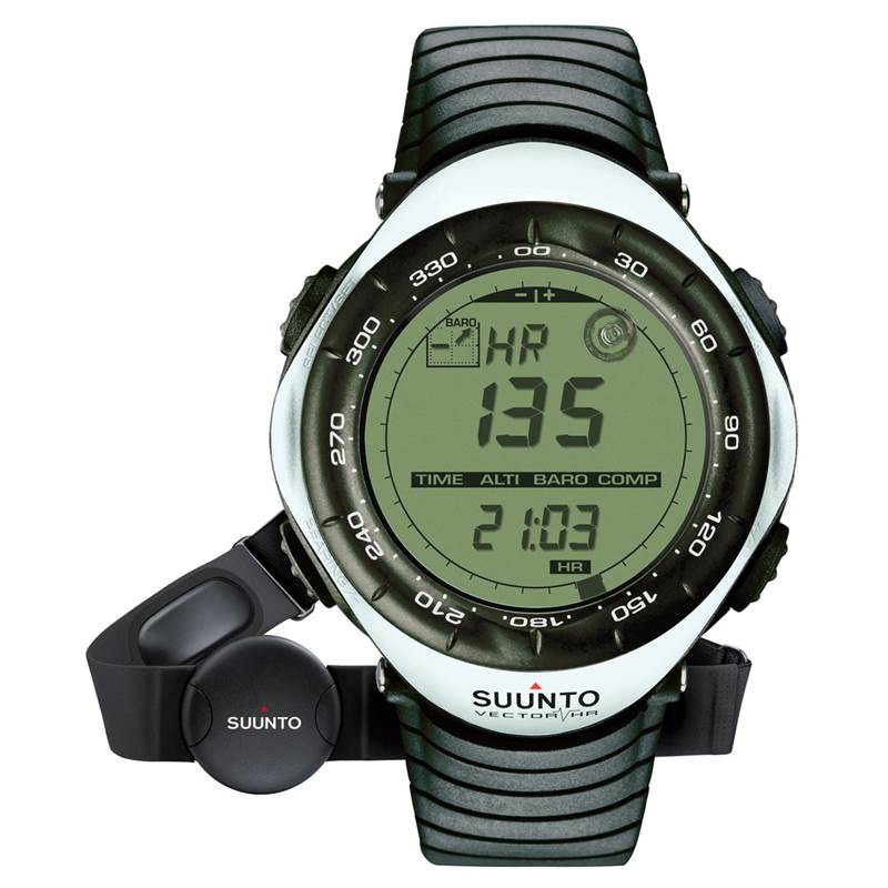 Suunto Vector HR Heart Rate Monitor Watch - Black Negative Face-5