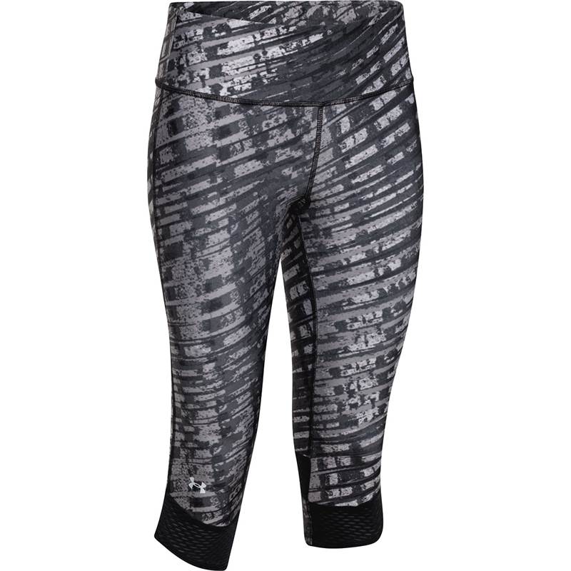 Under Armour Womens HeatGear Printed Fly-By Compression Capri Leggings  E-Outdoor