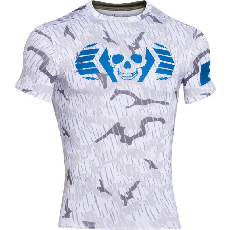 Under Armour Mens Combine Training Skull Bolt Compression T-Shirt-1