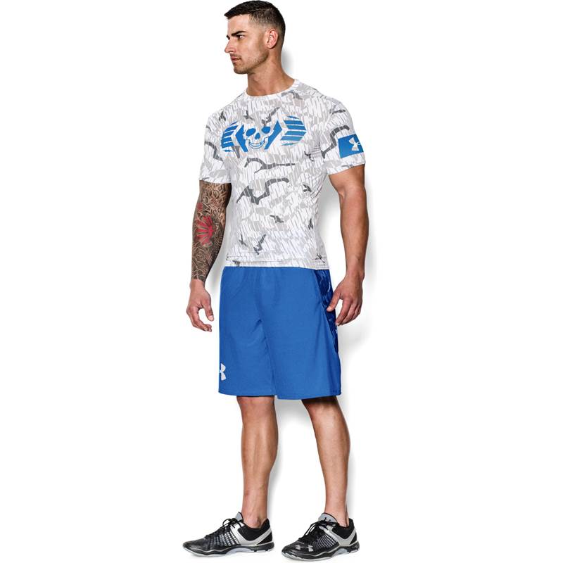 Under Armour Mens Combine Training Skull Bolt Compression T-Shirt-5
