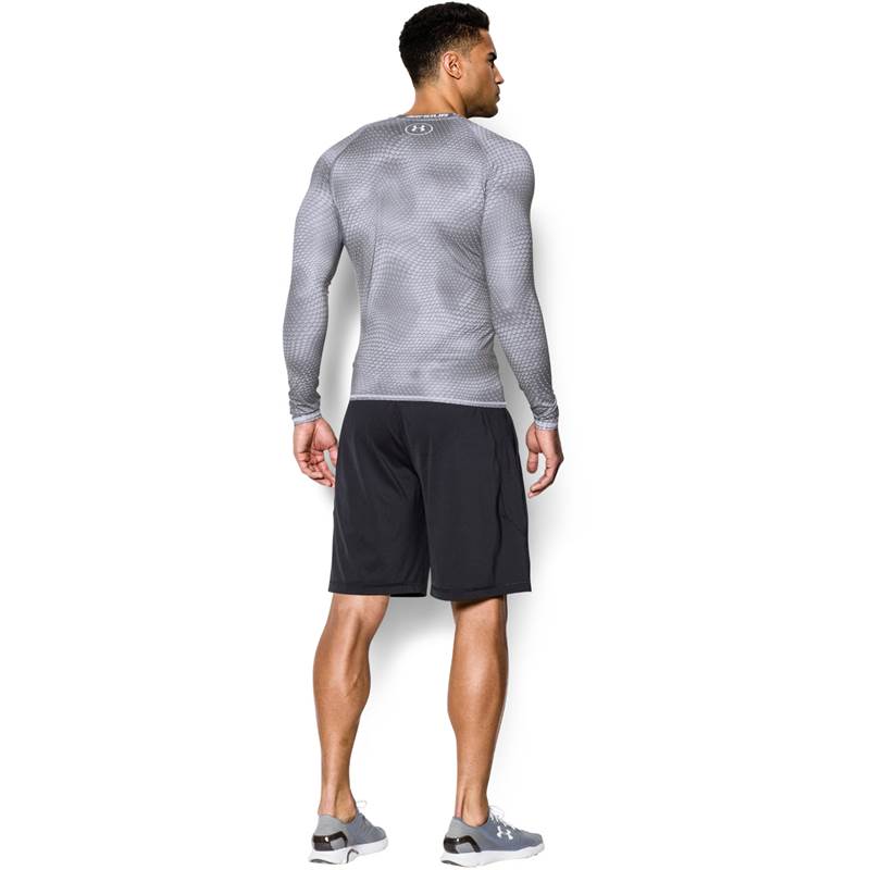Under Armour Mens HeatGear Armour Printed Long Sleeve Compression Shirt-3