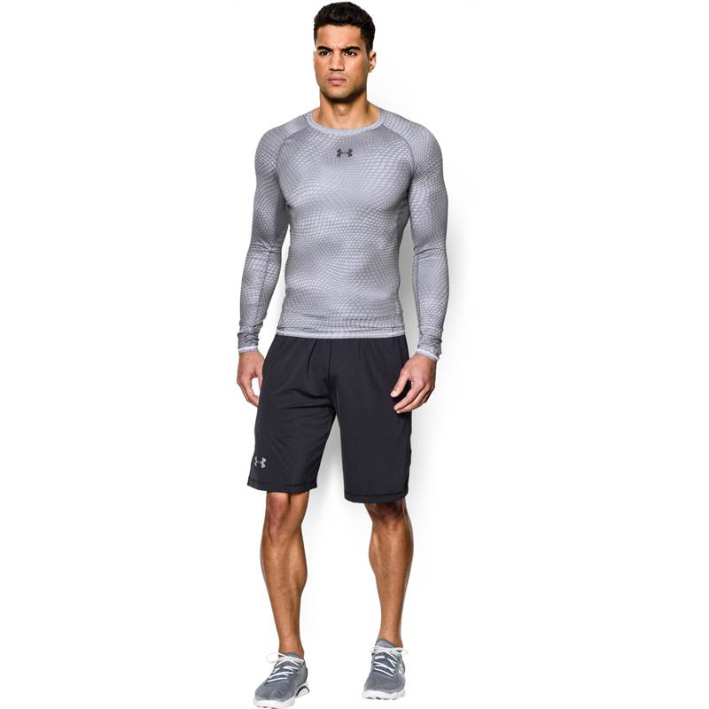 Under Armour Mens HeatGear Armour Printed Long Sleeve Compression Shirt-4