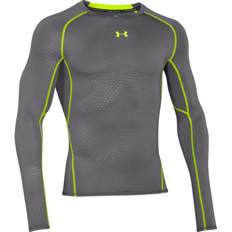 Under Armour Mens HeatGear Armour Printed Long Sleeve Compression Shirt-5