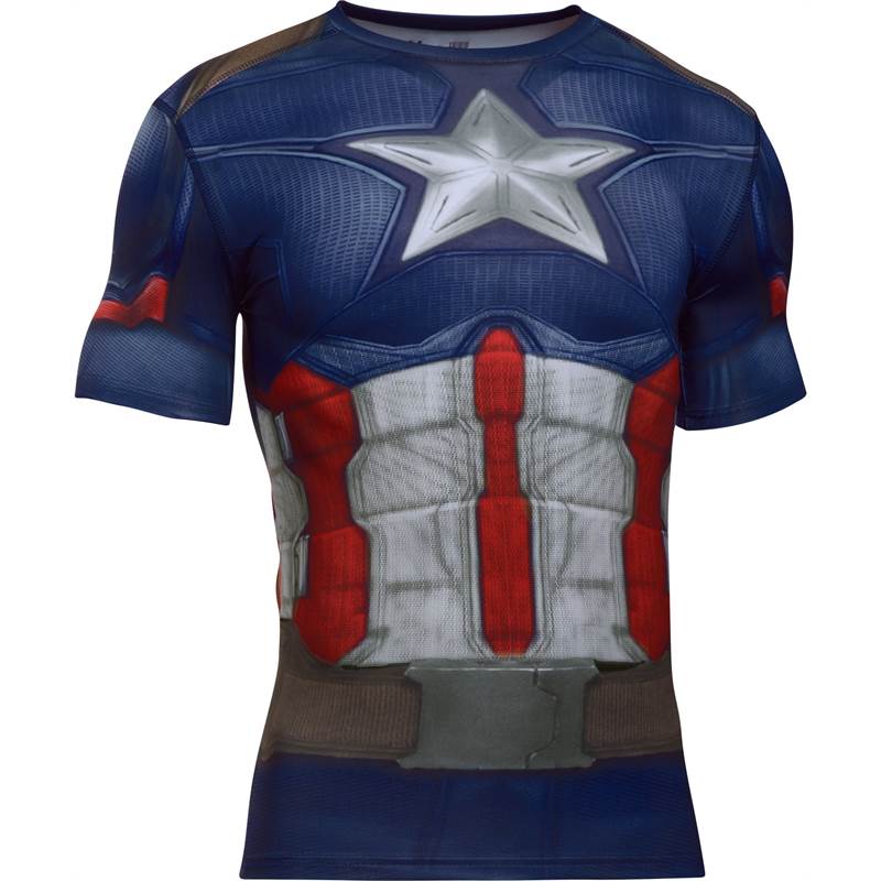 Boost Groet vloot Under Armour Mens UA Transform Yourself Captain America Compression Shirt  E-Outdoor