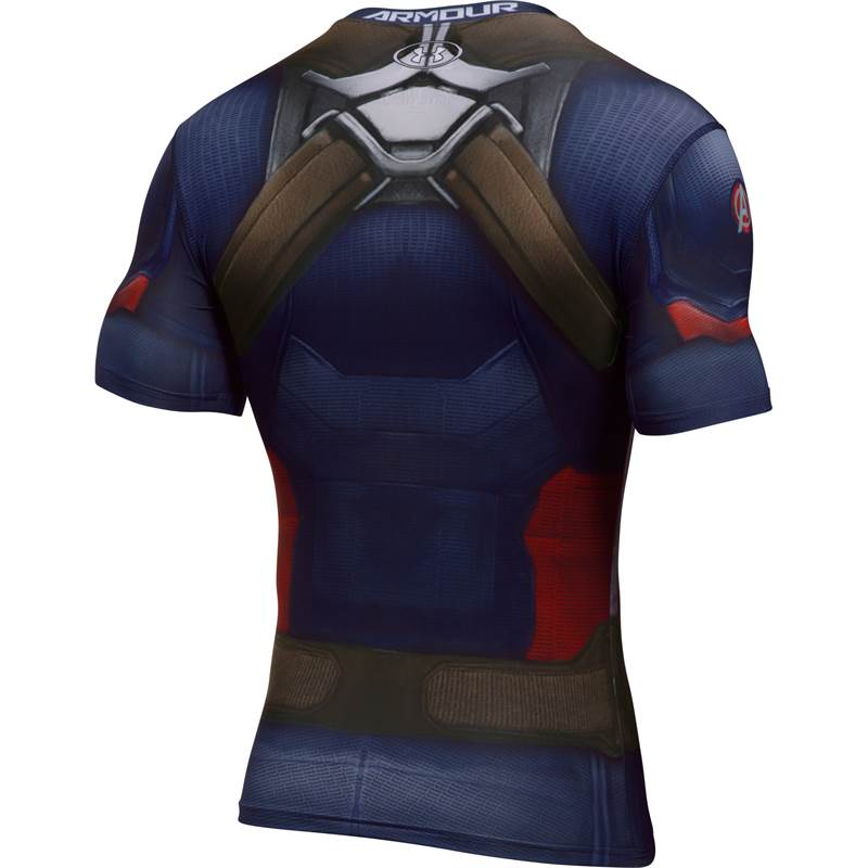 Under Armour Mens UA Transform Yourself Captain America Compression Shirt-2