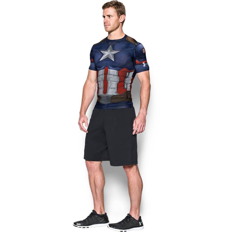 Under Armour Mens UA Transform Yourself Captain America Compression Shirt-3