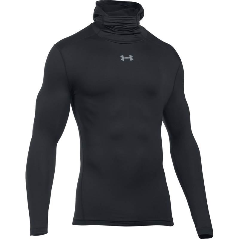 Armour Mens UA ColdGear Armour Compression Hoodie E-Outdoor