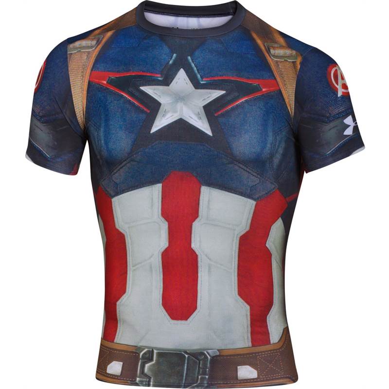 Under Armour Mens Transform Yourself Captain America Compression Shirt-1