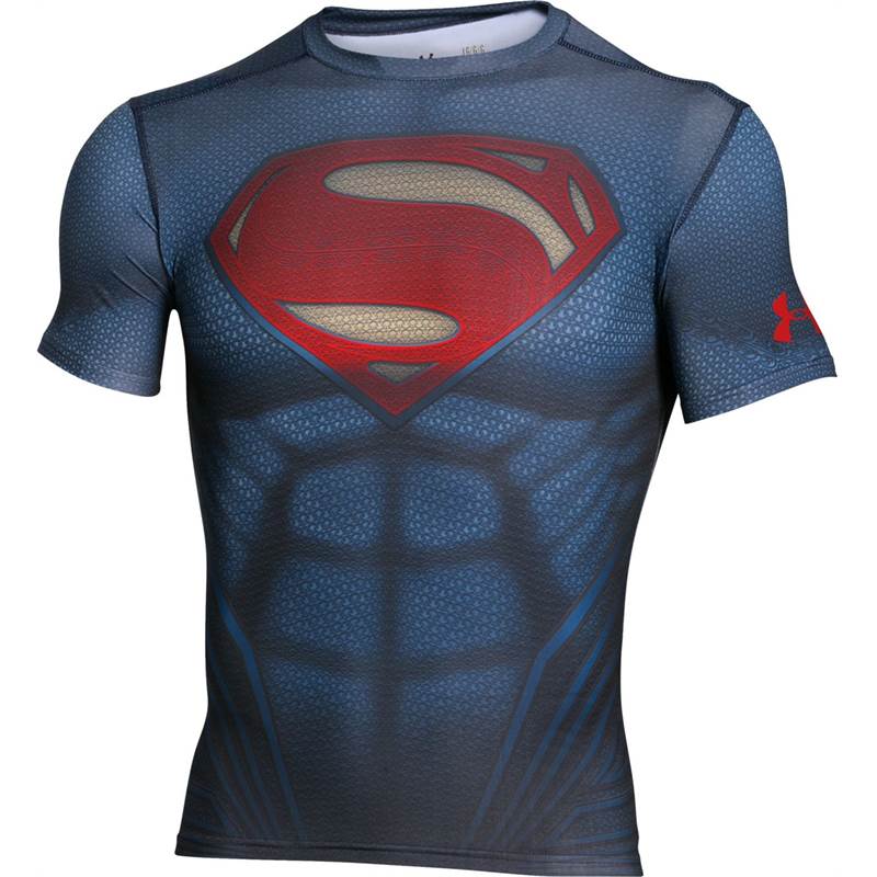 Under Armour Mens Transform Yourself Superman Suit Compression Shirt-1