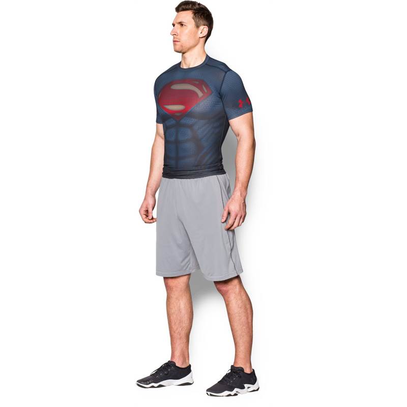 Under Armour Mens Transform Yourself Superman Suit Compression Shirt-3
