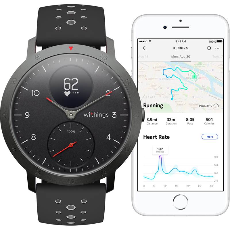 Withings Steel HR Sport Multi-Sport Hybrid Smartwatch-5